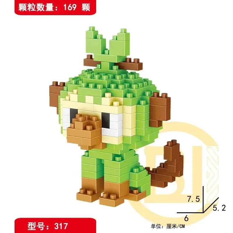 Pokémon Blocks: Small Cartoon Mini Building Blocks featuring Pikachu, Charizard, Eevee, Mewtwo - Anime Assembled Action Model Dolls Toys.