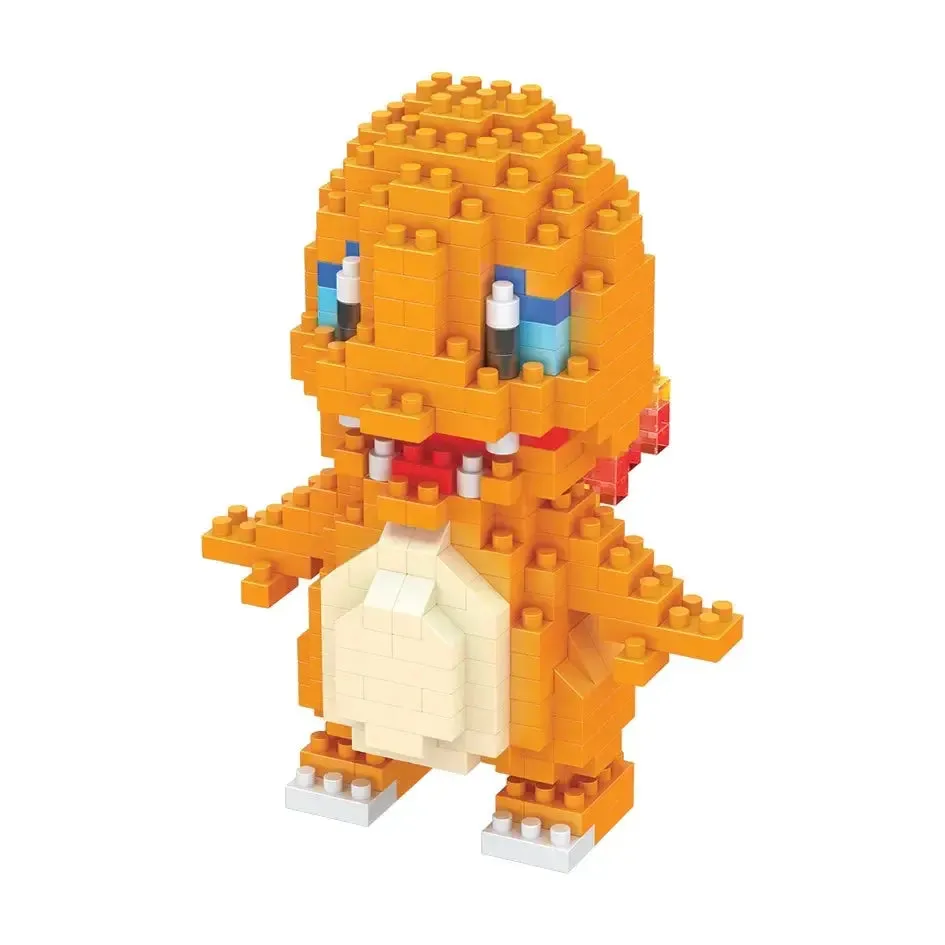 Pokémon Blocks: Small Cartoon Mini Building Blocks featuring Pikachu, Charizard, Eevee, Mewtwo - Anime Assembled Action Model Dolls Toys.