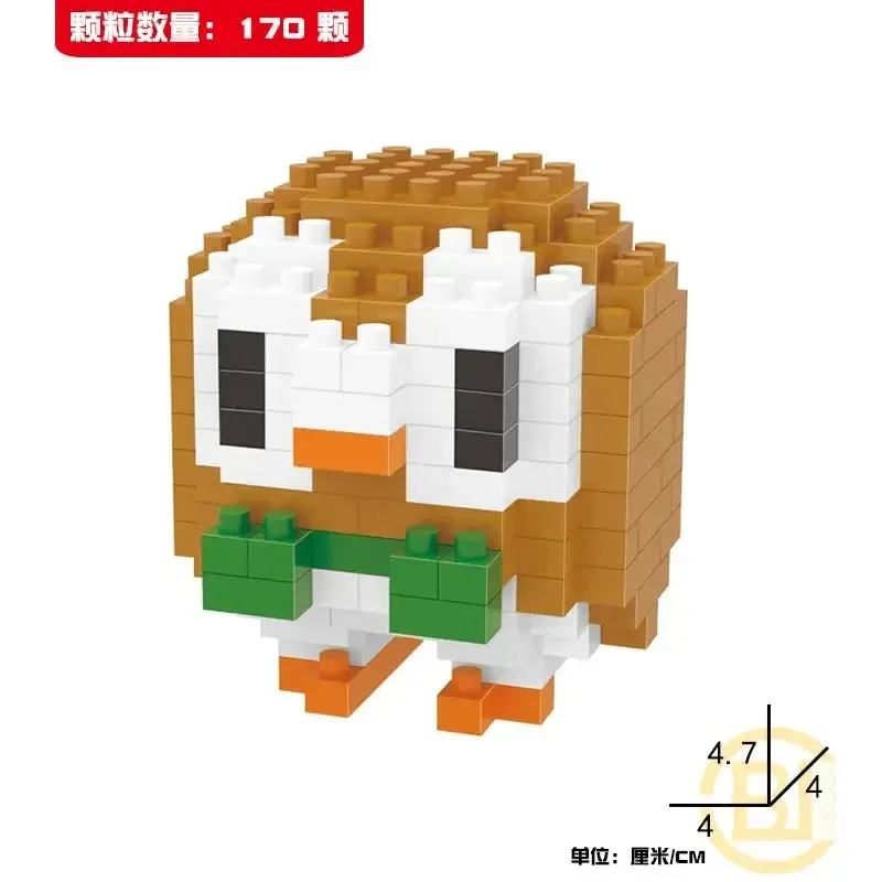 Pokémon Blocks: Small Cartoon Mini Building Blocks featuring Pikachu, Charizard, Eevee, Mewtwo - Anime Assembled Action Model Dolls Toys.