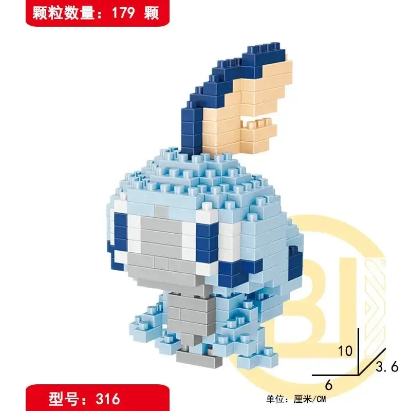 Pokémon Blocks: Small Cartoon Mini Building Blocks featuring Pikachu, Charizard, Eevee, Mewtwo - Anime Assembled Action Model Dolls Toys.