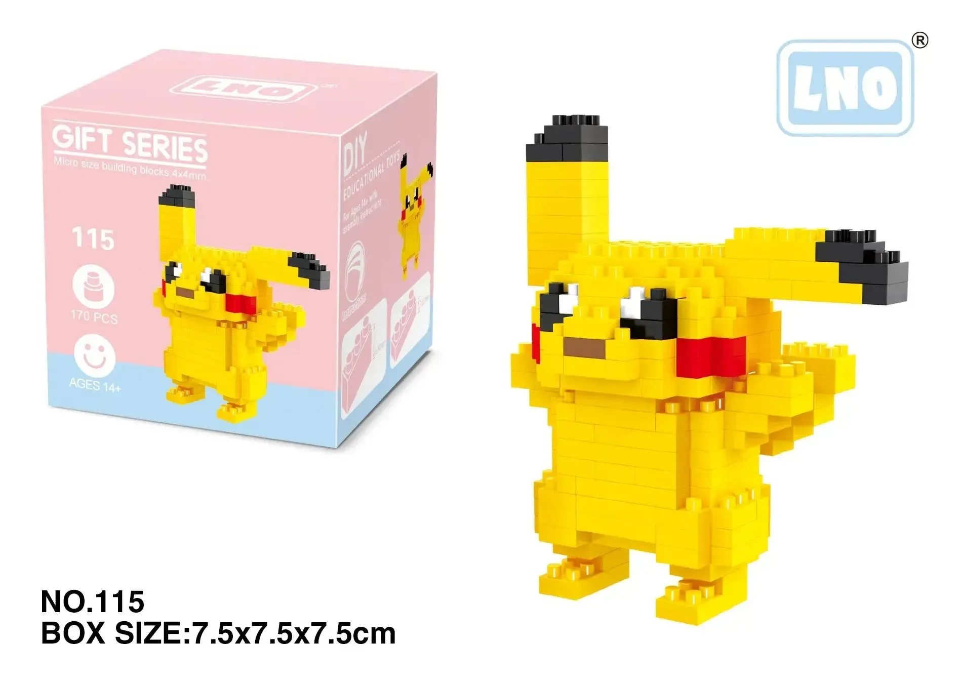Pokémon Blocks: Small Cartoon Mini Building Blocks featuring Pikachu, Charizard, Eevee, Mewtwo - Anime Assembled Action Model Dolls Toys.
