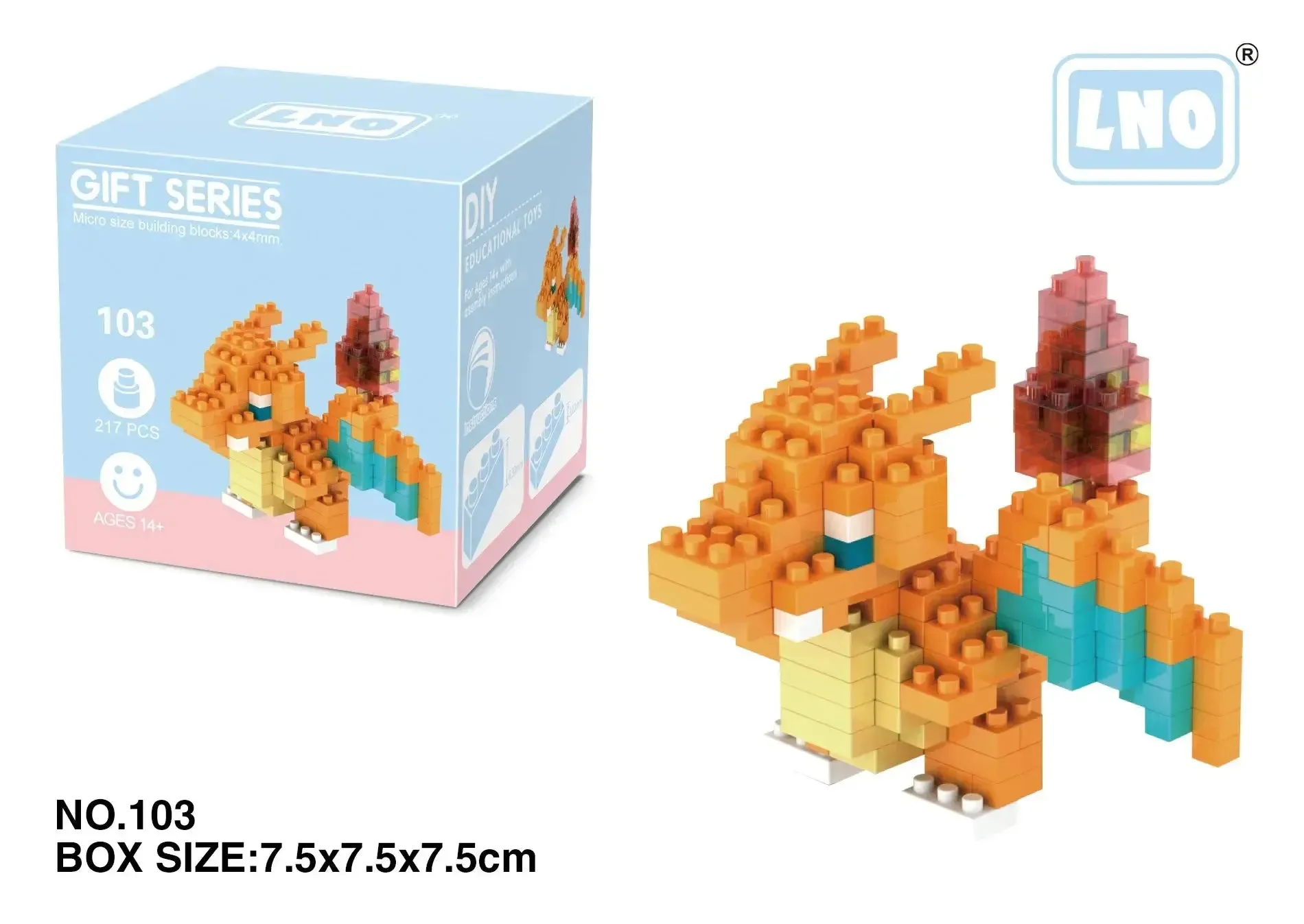 Pokémon Blocks: Small Cartoon Mini Building Blocks featuring Pikachu, Charizard, Eevee, Mewtwo - Anime Assembled Action Model Dolls Toys.