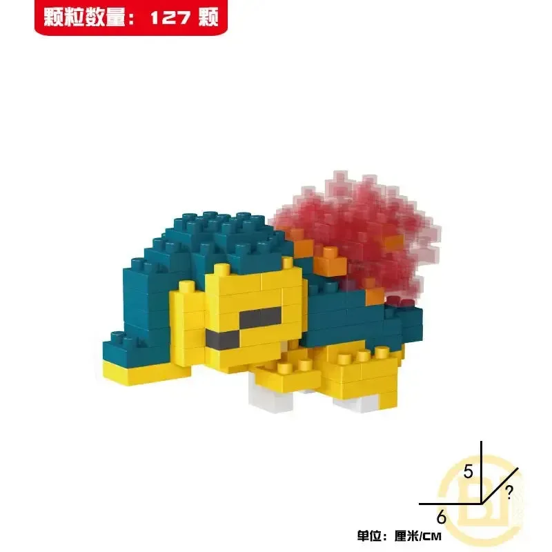 Pokémon Blocks: Small Cartoon Mini Building Blocks featuring Pikachu, Charizard, Eevee, Mewtwo - Anime Assembled Action Model Dolls Toys.