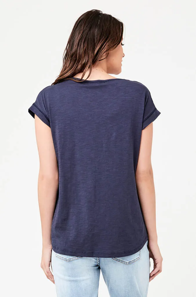 'Richie' Nursing Tee - Indigo