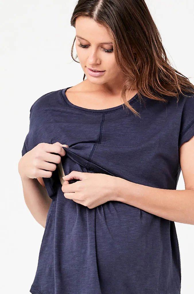'Richie' Nursing Tee - Indigo