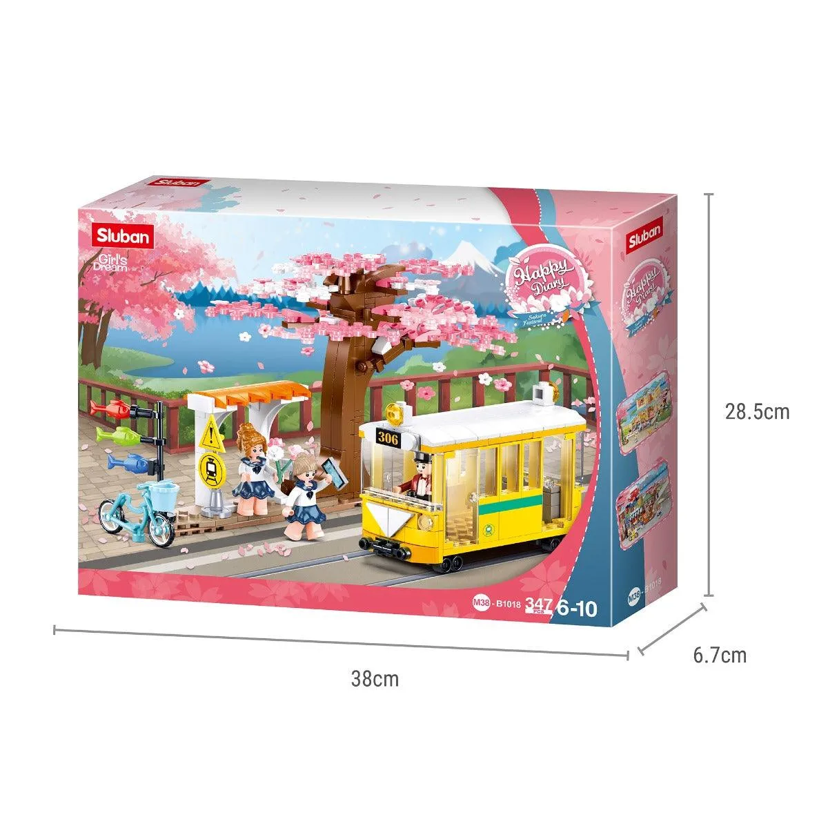 Sluban Happy Diary-Downtown Tram Building Blocks For Ages 6 