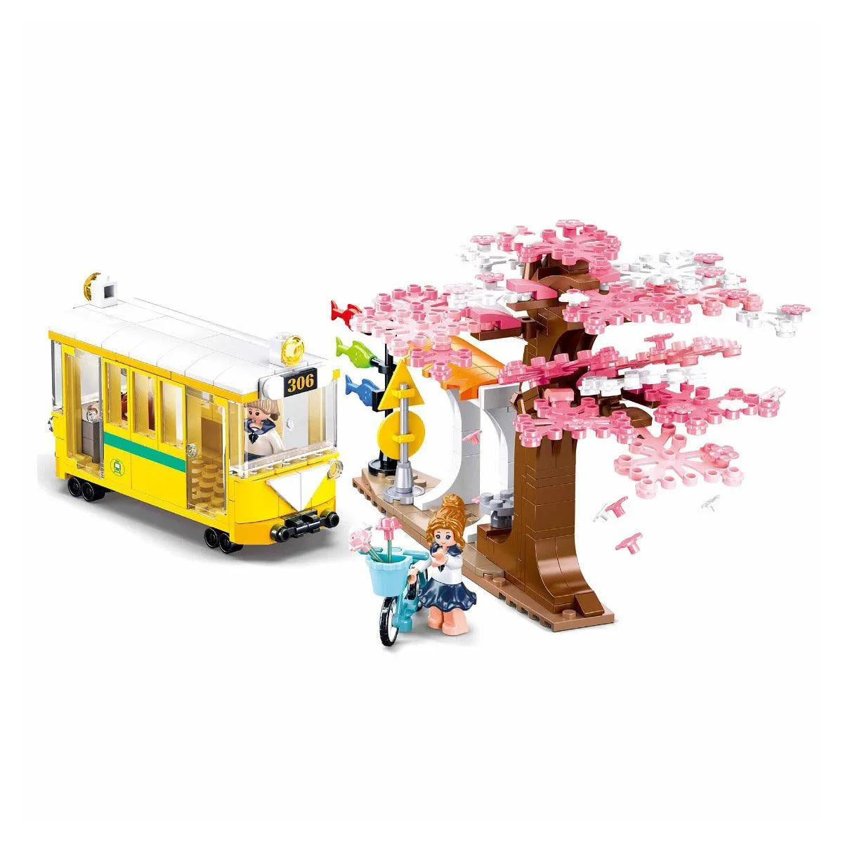 Sluban Happy Diary-Downtown Tram Building Blocks For Ages 6 