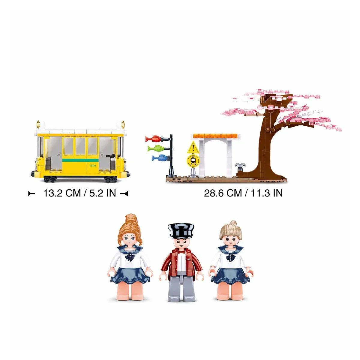 Sluban Happy Diary-Downtown Tram Building Blocks For Ages 6 
