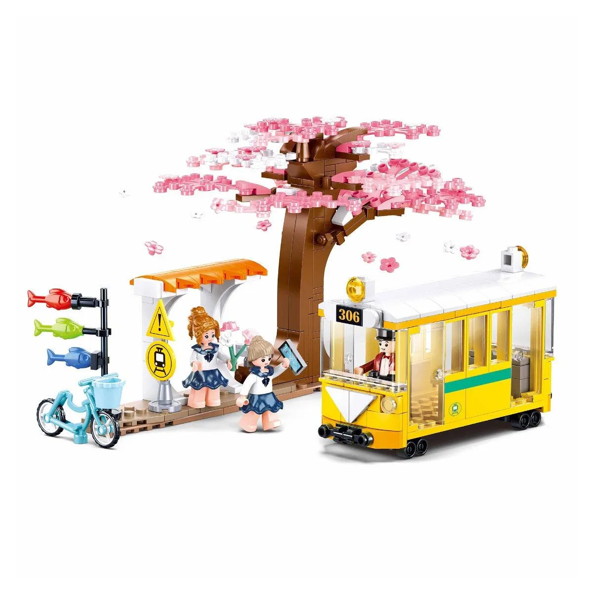 Sluban Happy Diary-Downtown Tram Building Blocks For Ages 6 