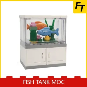 Small Particle Building Block Fish Tropical Animals Tank Compatible MOC DIY Mininatures Model Creative Gift Bricks Kid Toys