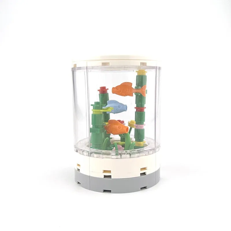 Small Particle Building Block Fish Tropical Animals Tank Compatible MOC DIY Mininatures Model Creative Gift Bricks Kid Toys