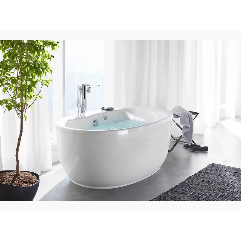Sunstruck 65.81" x 36" x 24.5" Freestanding Jetted Bathtub in White
