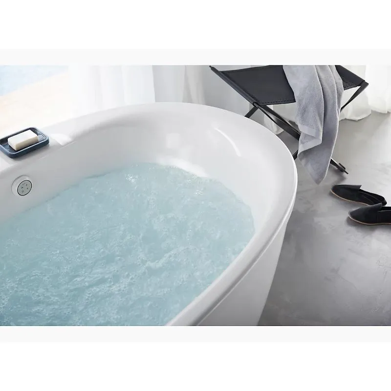 Sunstruck 65.81" x 36" x 24.5" Freestanding Jetted Bathtub in White