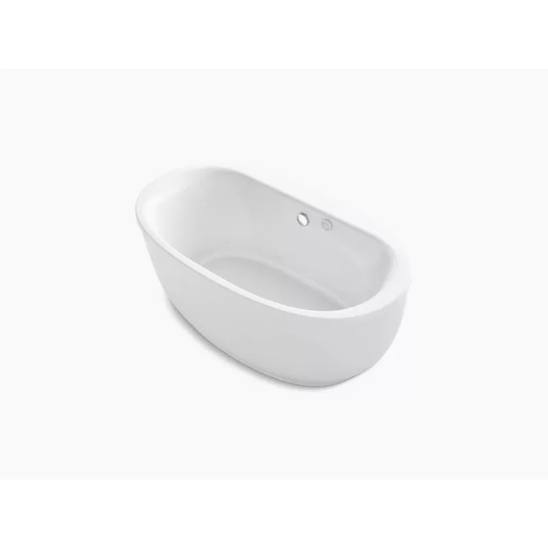 Sunstruck 65.81" x 36" x 24.5" Freestanding Jetted Bathtub in White