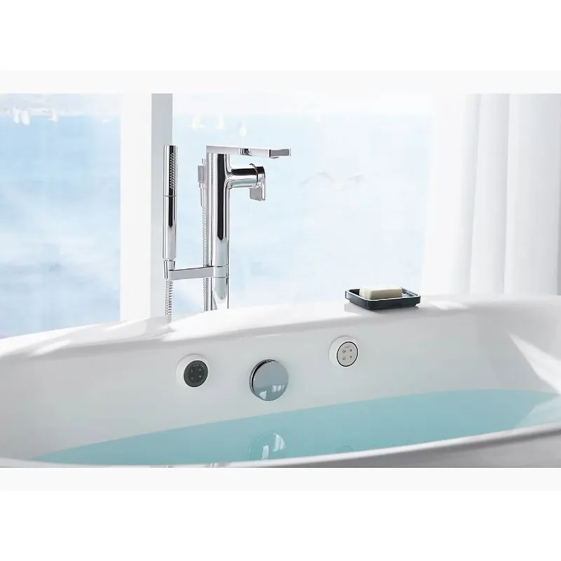Sunstruck 65.81" x 36" x 24.5" Freestanding Jetted Bathtub in White