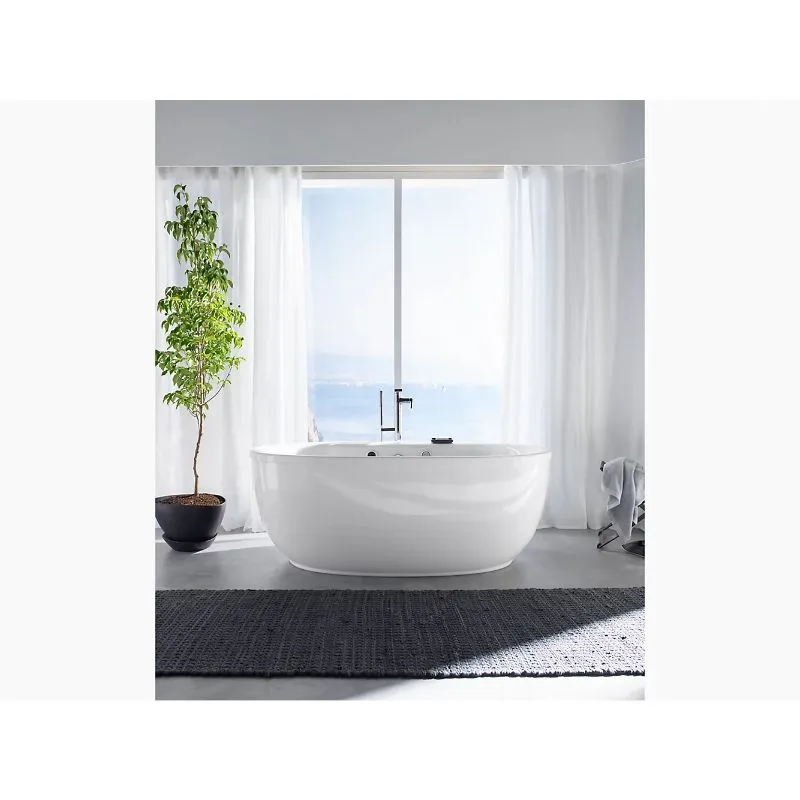 Sunstruck 65.81" x 36" x 24.5" Freestanding Jetted Bathtub in White