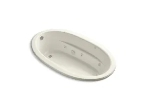 Sunward 72" Acrylic Drop-In Bathtub in Biscuit