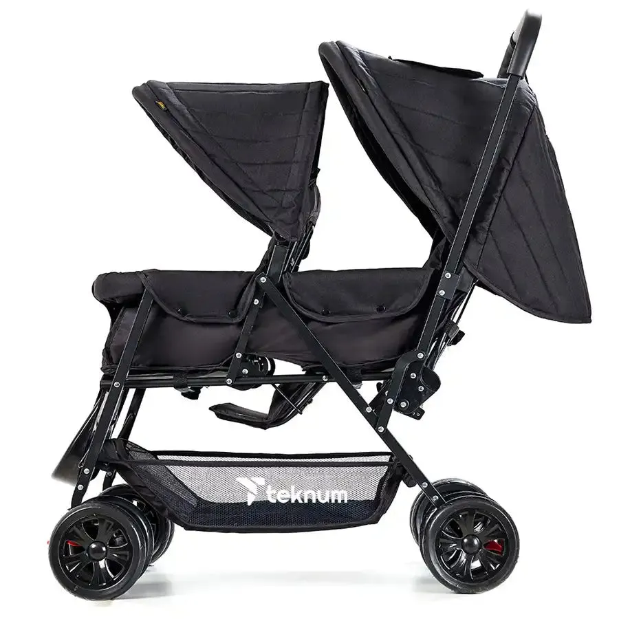 Teknum Double Baby Stroller - Black