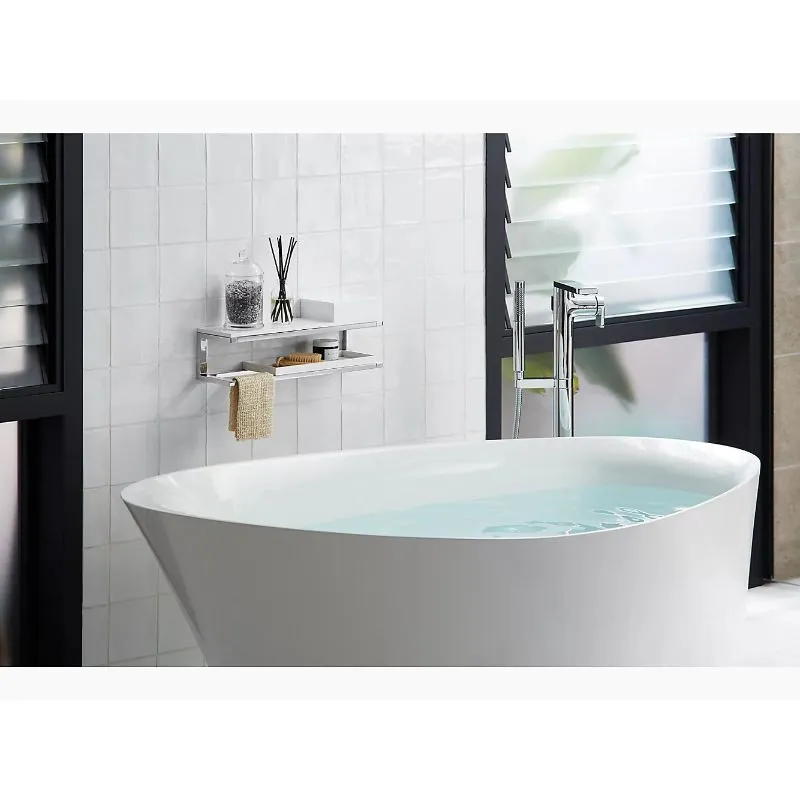 Veil 65.38" x 36.75" x 23.56" Freestanding Bathtub in White