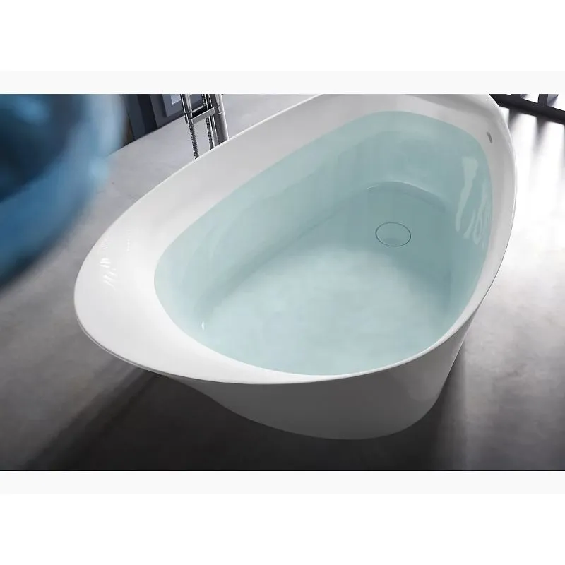 Veil 65.38" x 36.75" x 23.56" Freestanding Bathtub in White