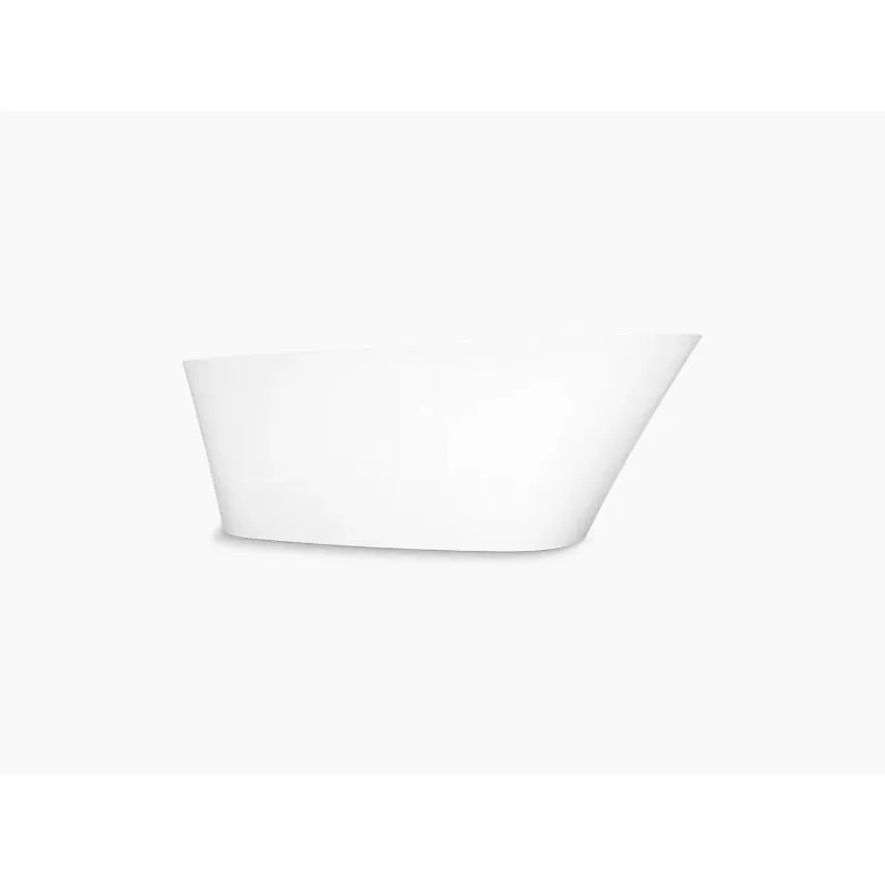 Veil 65.38" x 36.75" x 23.56" Freestanding Bathtub in White
