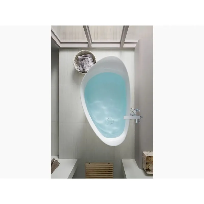 Veil 65.38" x 36.75" x 23.56" Freestanding Bathtub in White