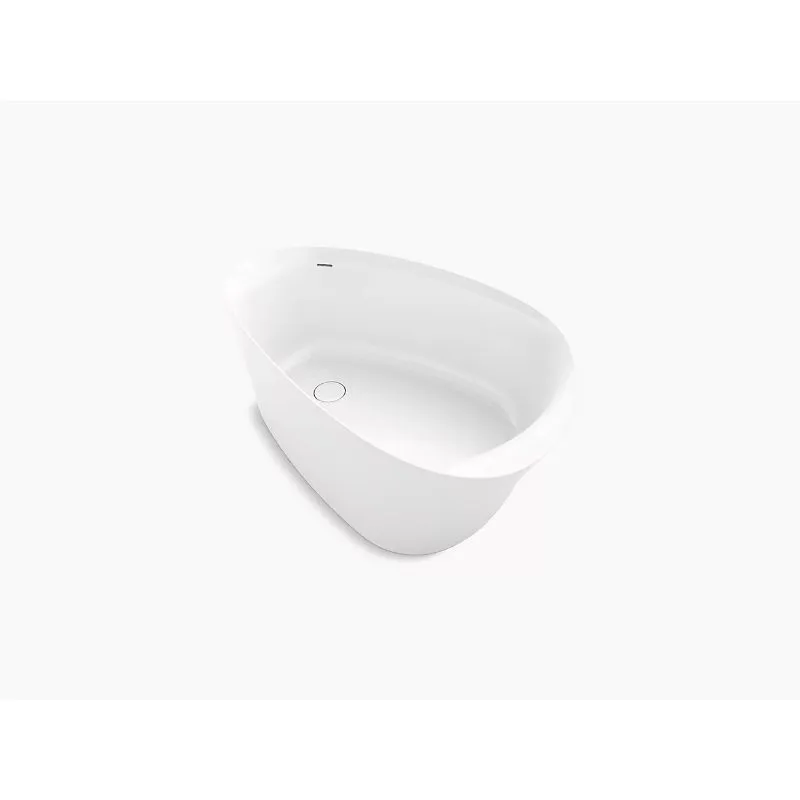 Veil 65.38" x 36.75" x 23.56" Freestanding Bathtub in White