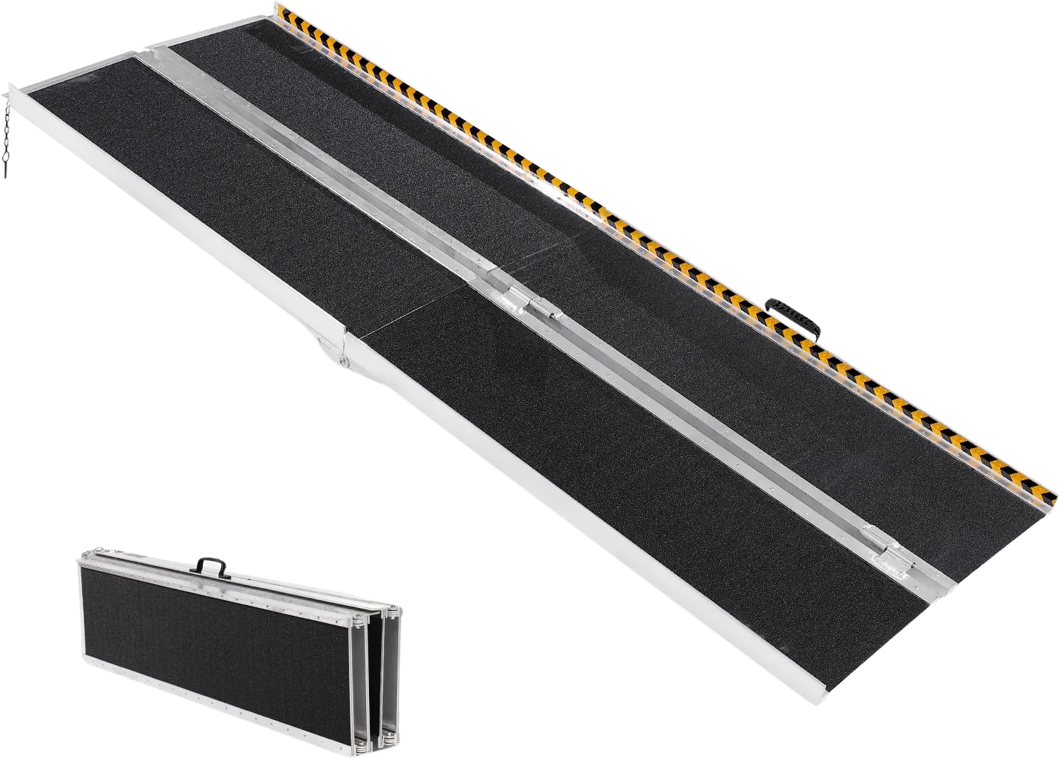 Vevor Portable Wheelchair Ramp 7' 800 lbs Folding Non-Slip Aluminum New