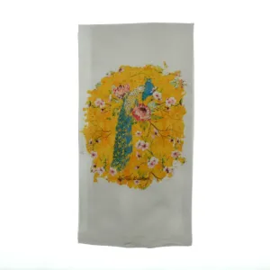 Walter Knabe Tea Towel Elegant Peacock Yellow