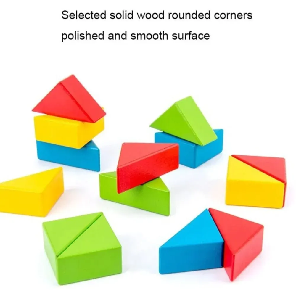 Wooden Triangle Building Blocks