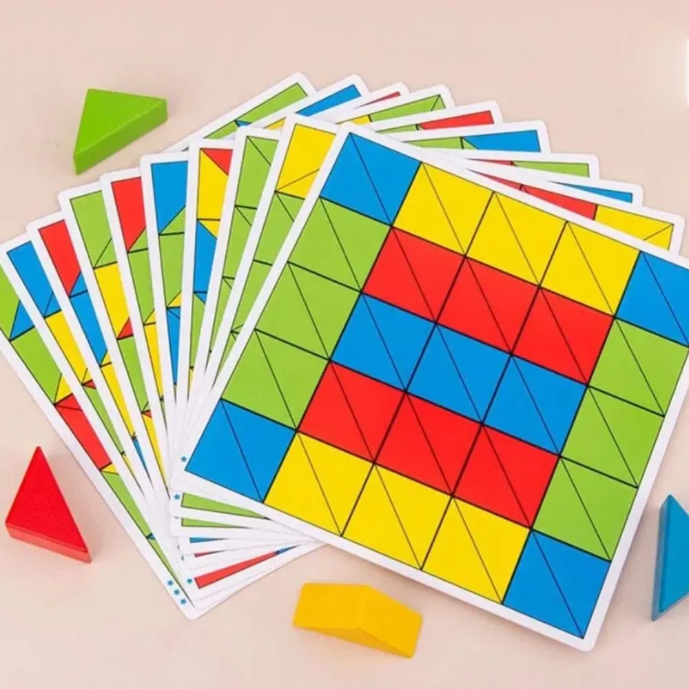 Wooden Triangle Building Blocks