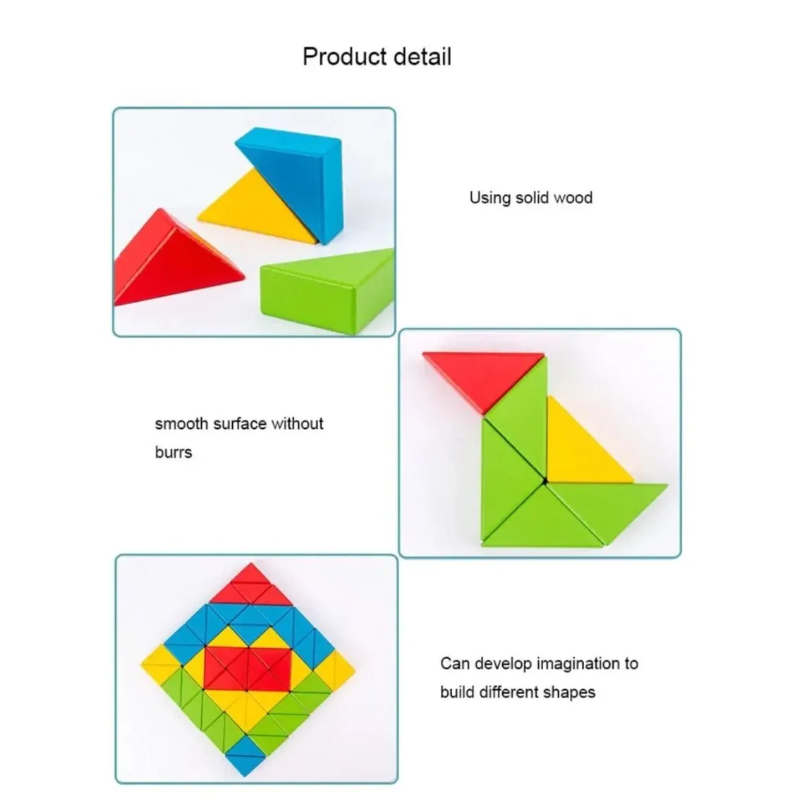 Wooden Triangle Building Blocks