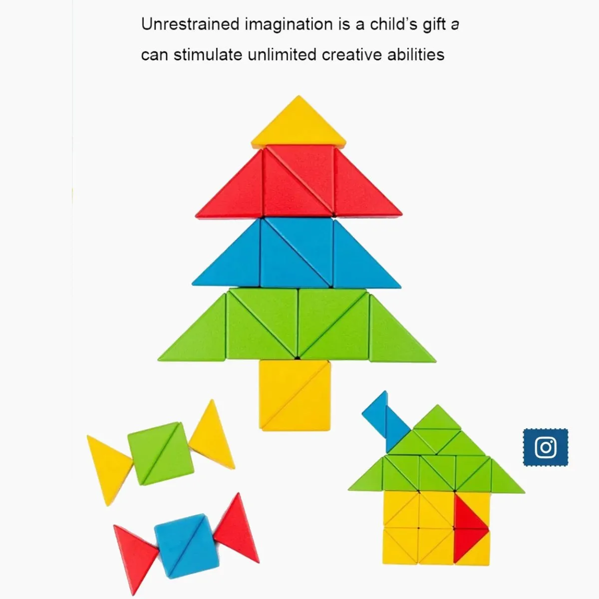 Wooden Triangle Building Blocks