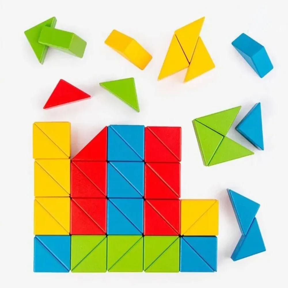 Wooden Triangle Building Blocks